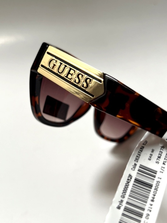 New GUESS Cat Eye Sunglasses GO00004 Acetate Tortoise Shell Gold Logo main image 5